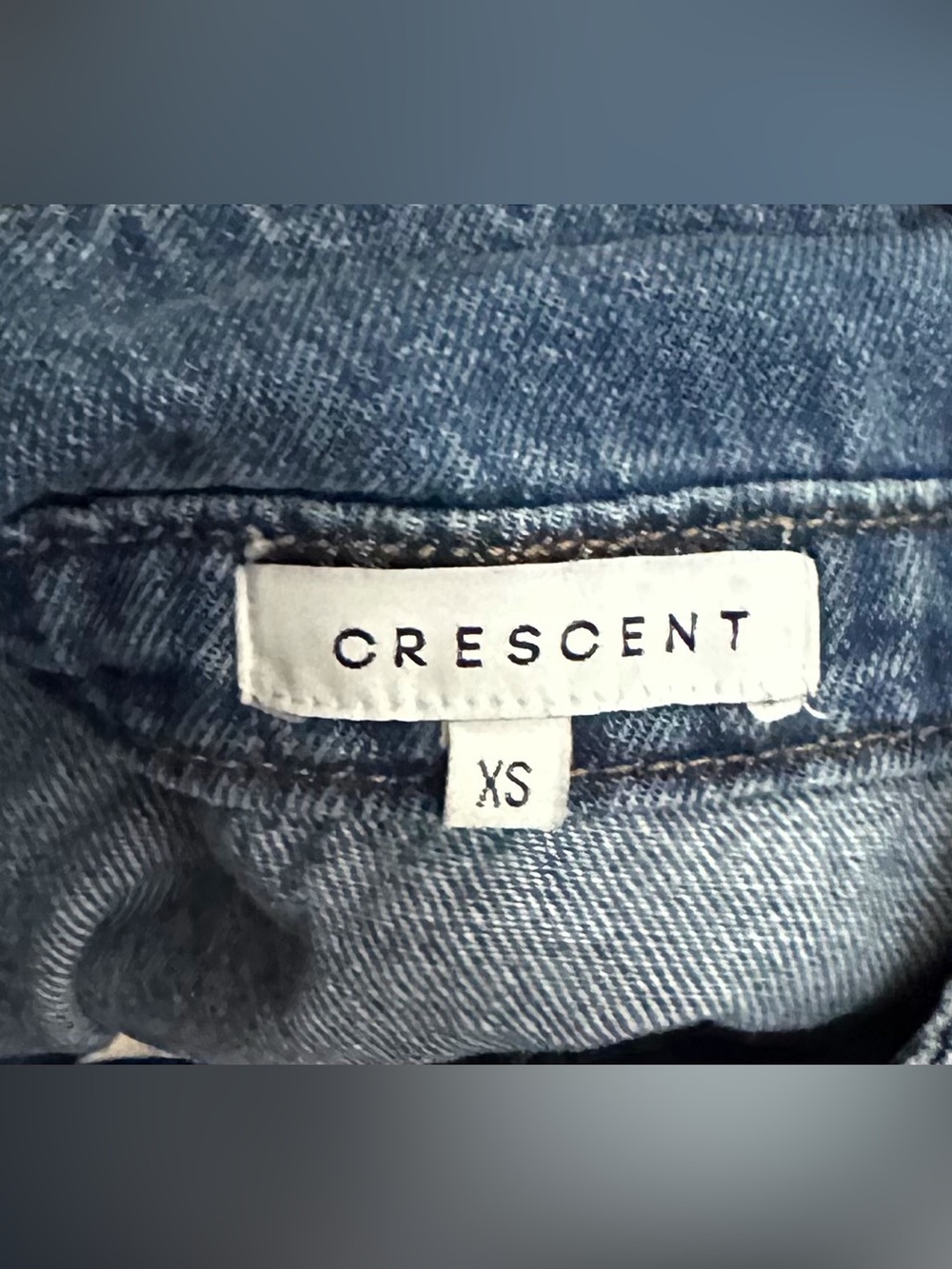 Crescent Zae Blue Denim Button-Front Mini Dress Western Boho Indie Sleeze - Picture 6 of 8